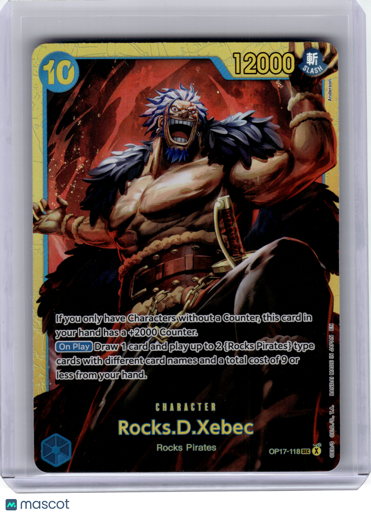 2026 OP Card Game—Rocks.D.Xebec #OP17-118 The World's Strongest Warriors—SEC