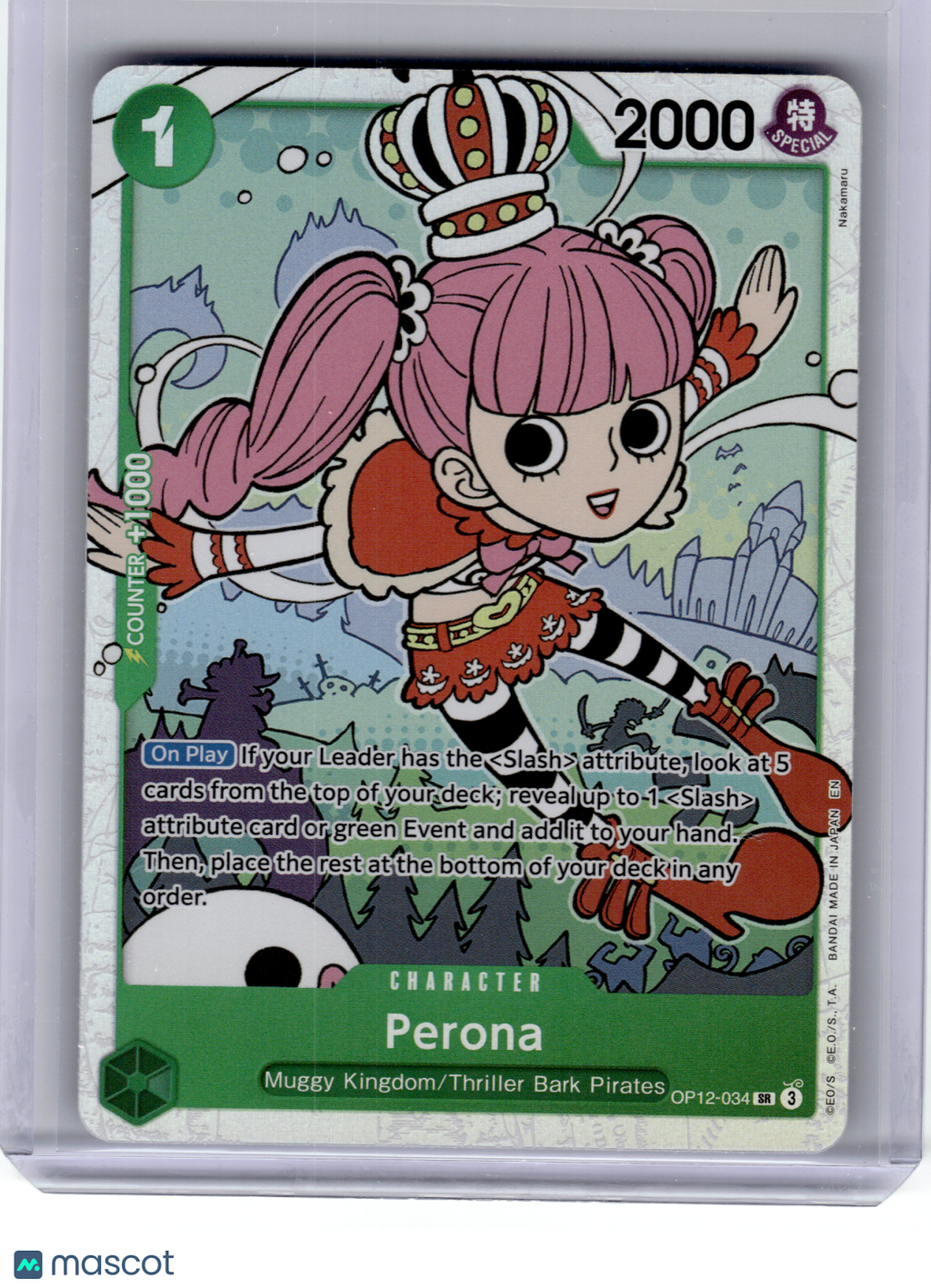 2025 One Piece Card Game—Perona #OP12-034 Legacy of the Master—Super Rare Foil