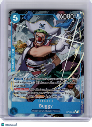 2026 One Piece Card Game—Buggy #OP16-048 The Time of Battle—SR Foil (Alt Art)