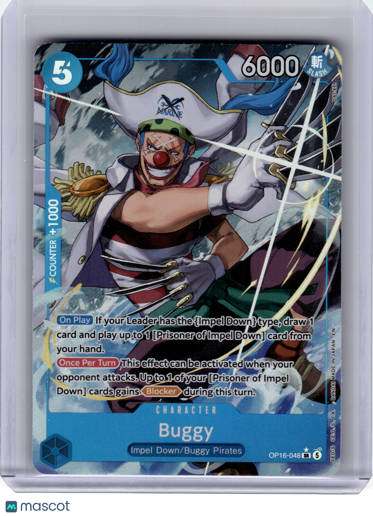 2026 One Piece Card Game—Buggy #OP16-048 The Time of Battle—SR Foil (Alt Art)