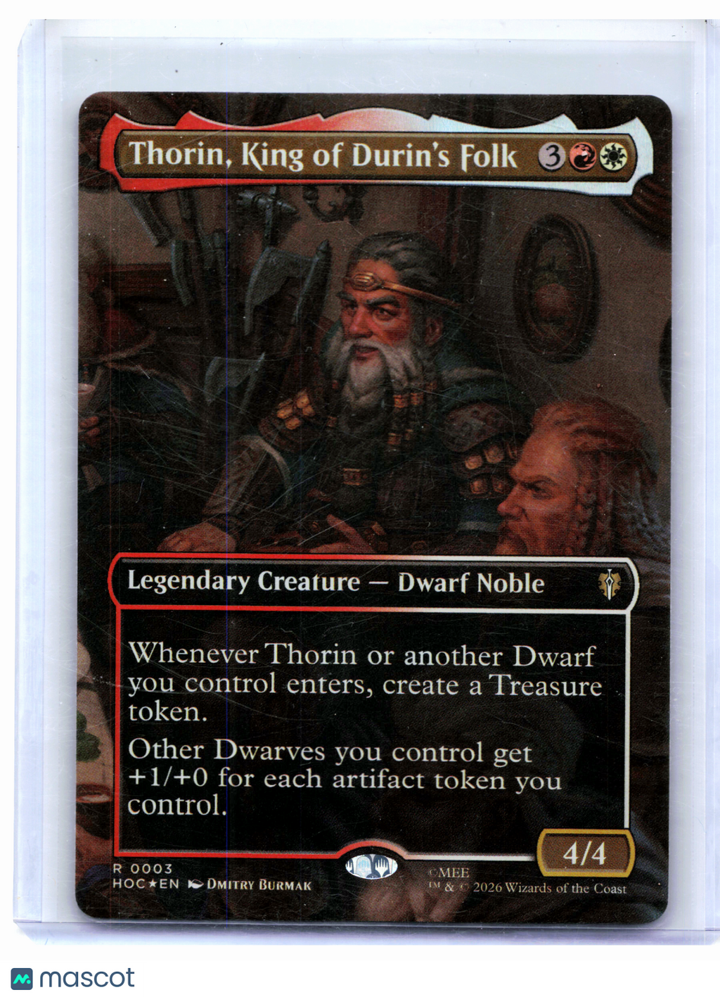 2026 Magic: TG—Thorin, King of Durin's Folk (Borderless) #0003 HOC—Rare Foil
