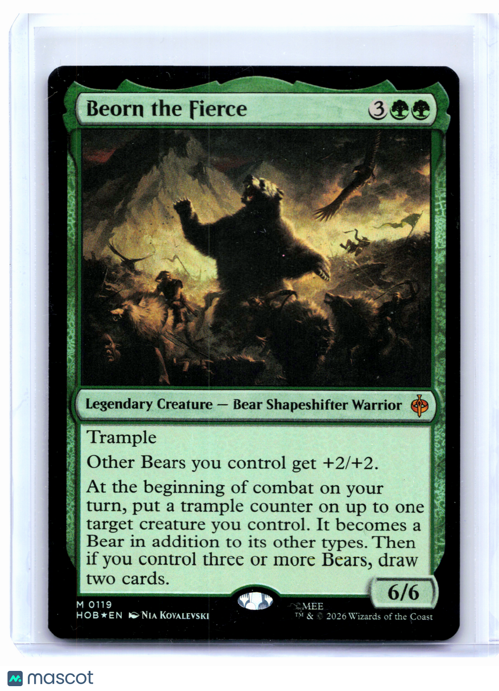 2026 Magic: The Gathering—Beorn the Fierce #0119 The Hobbit—Mythic Foil