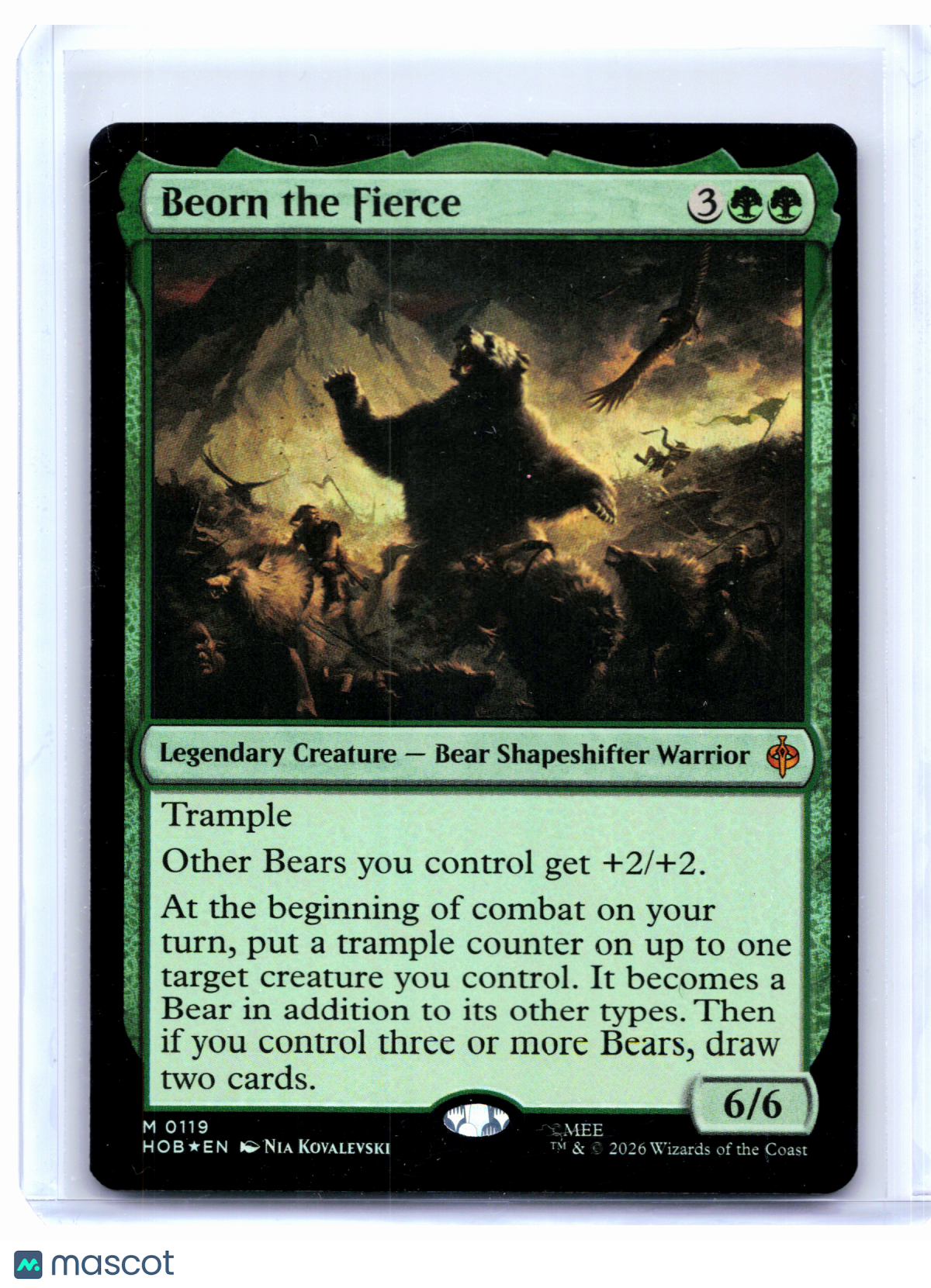 2026 Magic: The Gathering—Beorn the Fierce #0119 The Hobbit—Mythic Foil