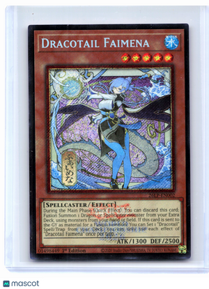 2026 YuGiOh—Dracotail Faimena (Emblazoned) #26LP-EN002—Secret Rare Foil (1st Ed)