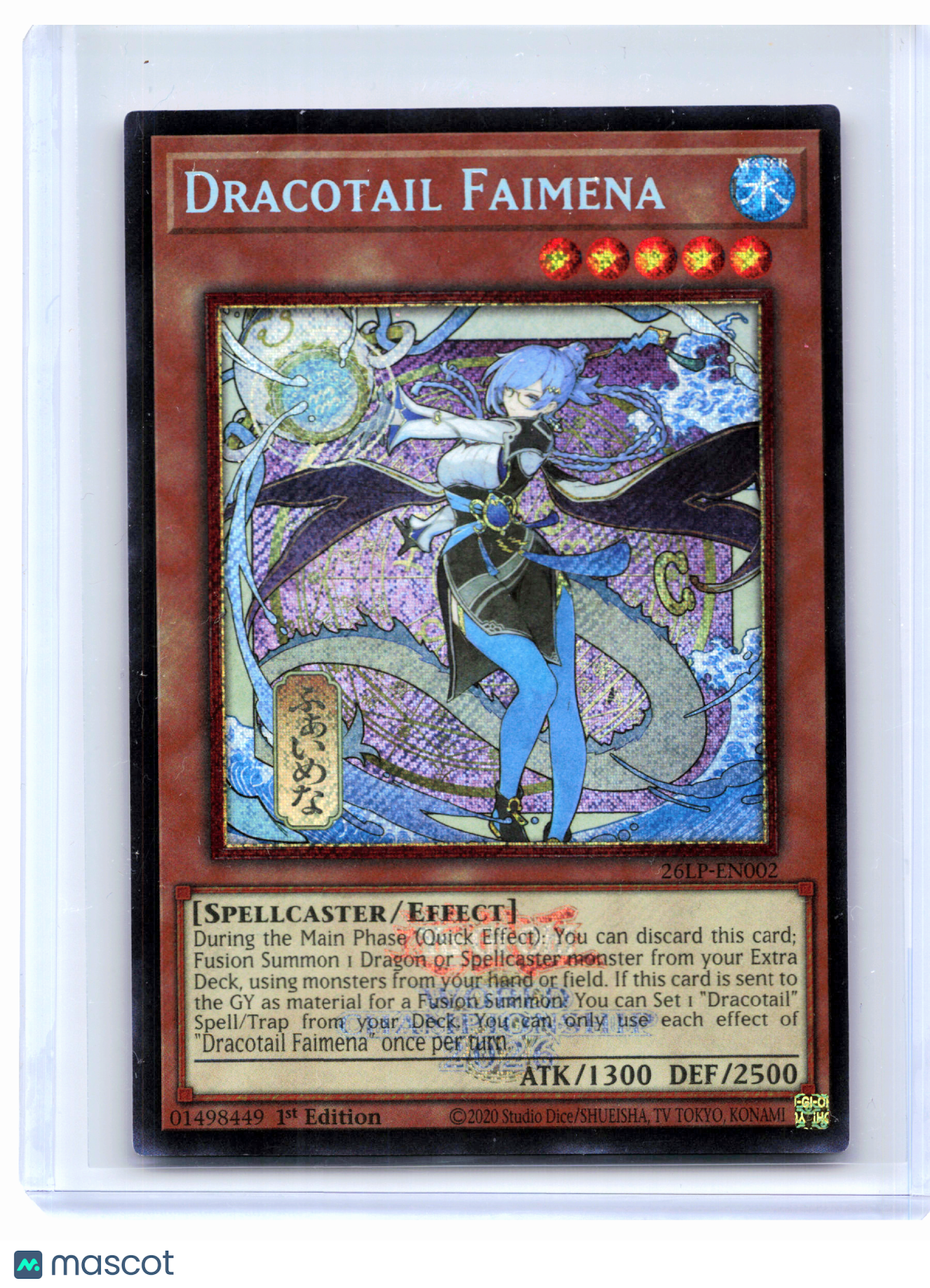 2026 YuGiOh—Dracotail Faimena (Emblazoned) #26LP-EN002—Secret Rare Foil (1st Ed)