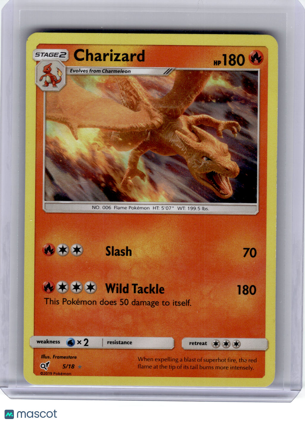 2019 Pokemon—Charizard #5 Detective Pikachu—Ultra Rare Holo [Moderately Played]