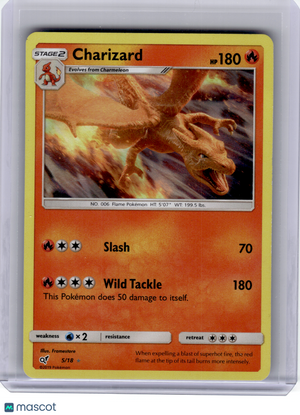 2019 Pokemon—Charizard #5 Detective Pikachu—Ultra Rare Holo [Moderately Played]