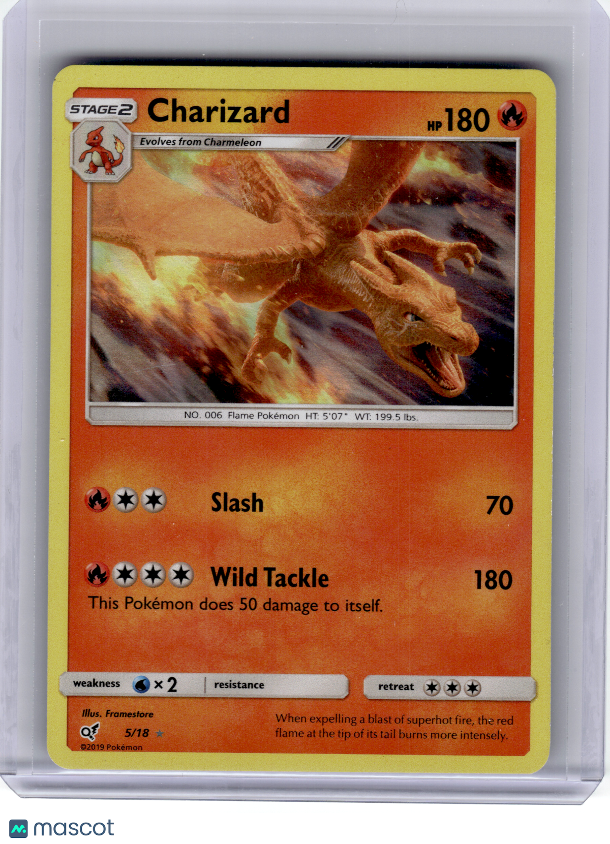 2019 Pokemon—Charizard #5 Detective Pikachu—Ultra Rare Holo [Moderately Played]