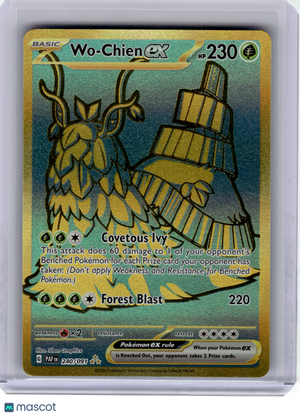 2024 Pokemon—Wo-Chien ex #240 Paldean Fates—Hyper Rare Gold