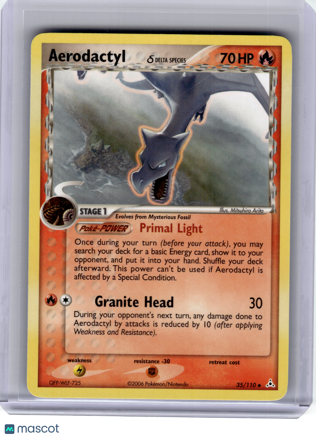 2006 Pokemon—Aerodactyl (Delta Species) #35 EX Holon Phantoms—Uncommon Nonholo