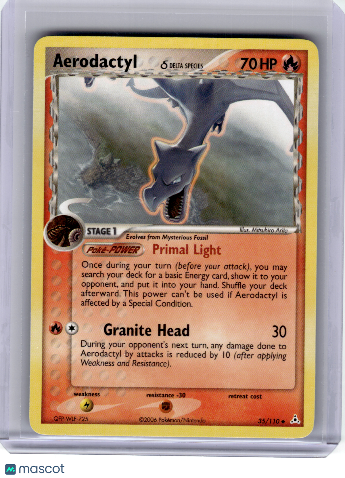 2006 Pokemon—Aerodactyl (Delta Species) #35 EX Holon Phantoms—Uncommon Nonholo