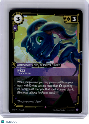 2026 Riftbound: LOL TCG—Fizz, Trickster #140 Spiritforged—Rare Foil