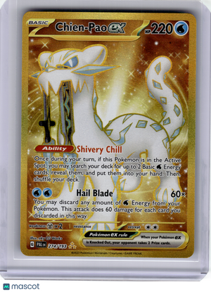 2023 Pokemon—Chien-Pao EX #274 Paldea Evolved—Hyper Rare Gold