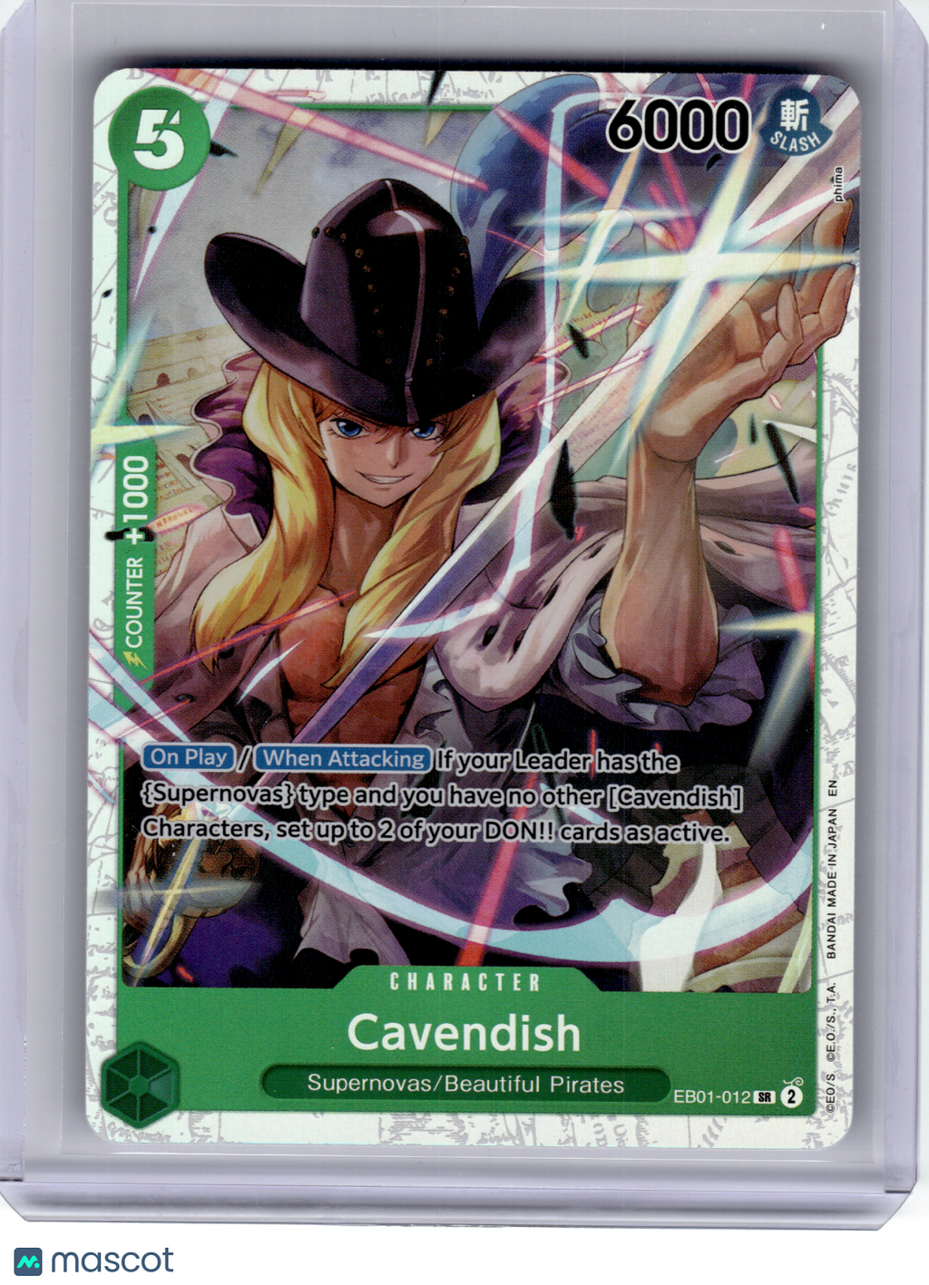 2024 One Piece Card Game—Cavendish #EB01-012 Memorial Collection—SR Foil