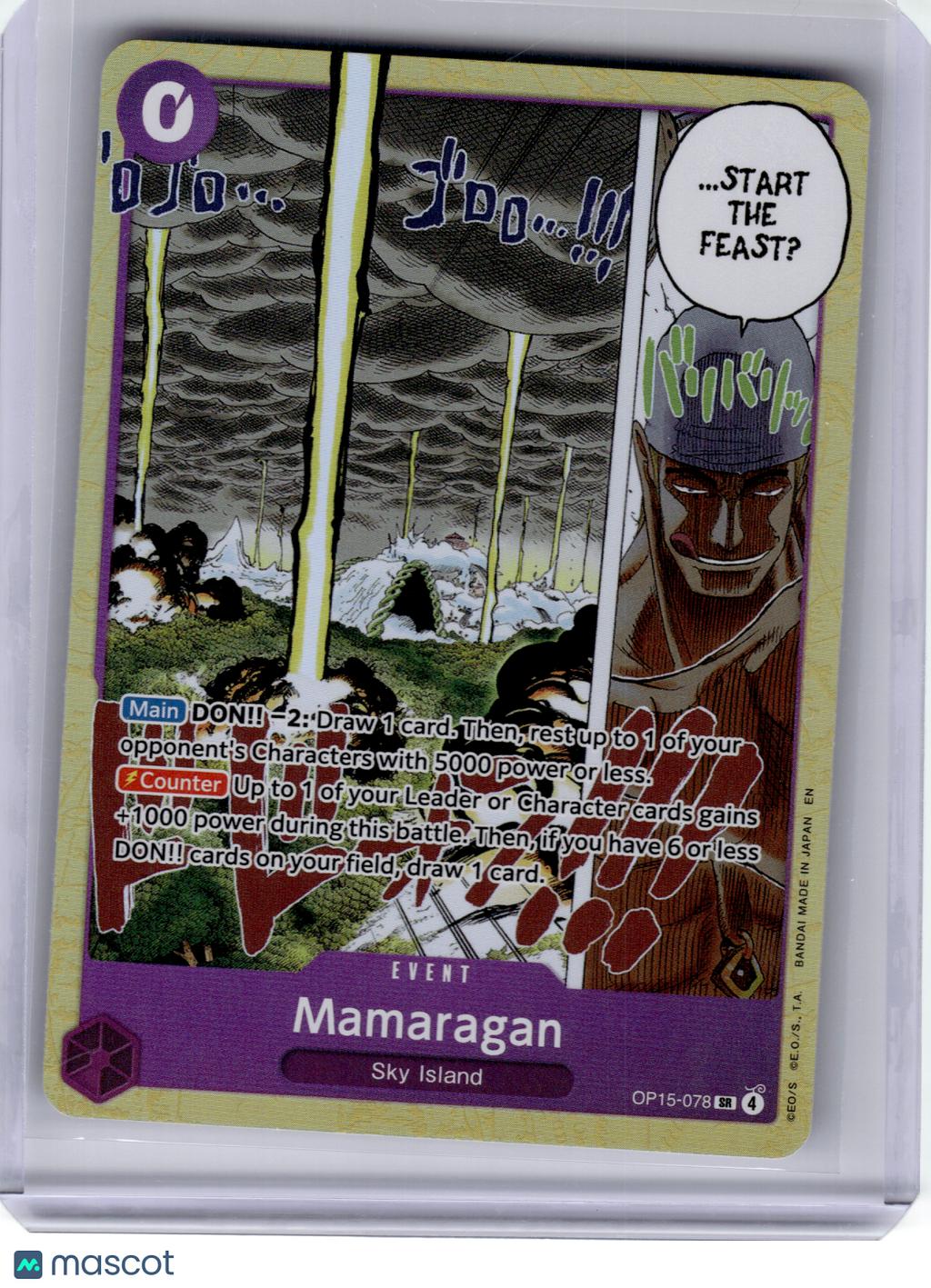 2026 One Piece Card Game—Mamaragen #OP15-078 Adventure on Kami's Island—SR Foil