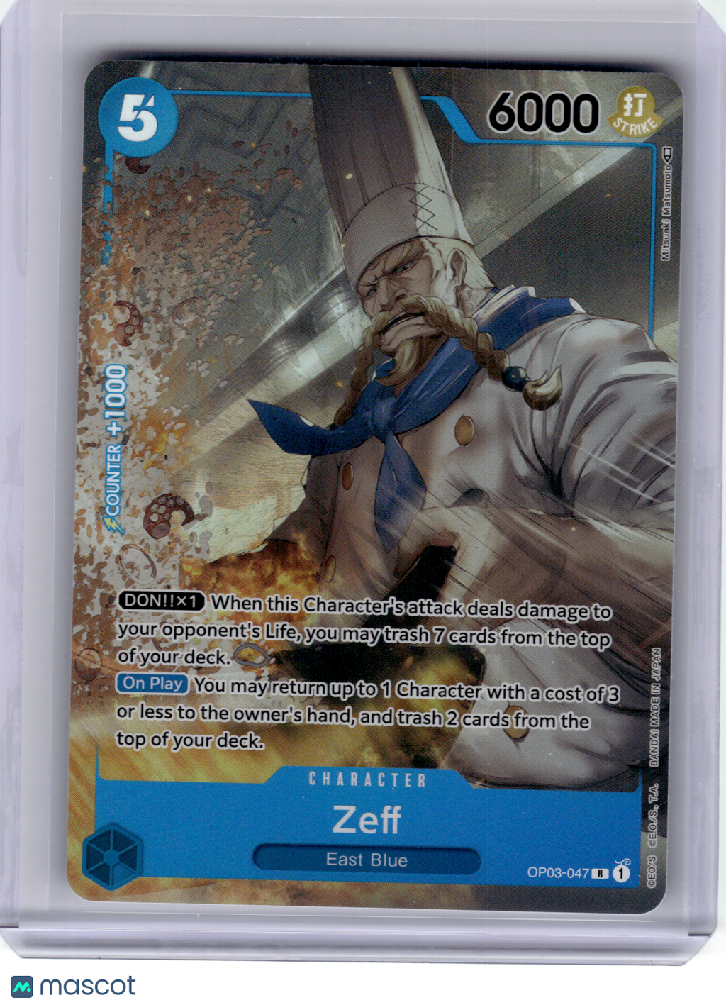 2023 One Piece Card Game—Zeff #OP03-047 Pillars of Strength—R Alternative Art