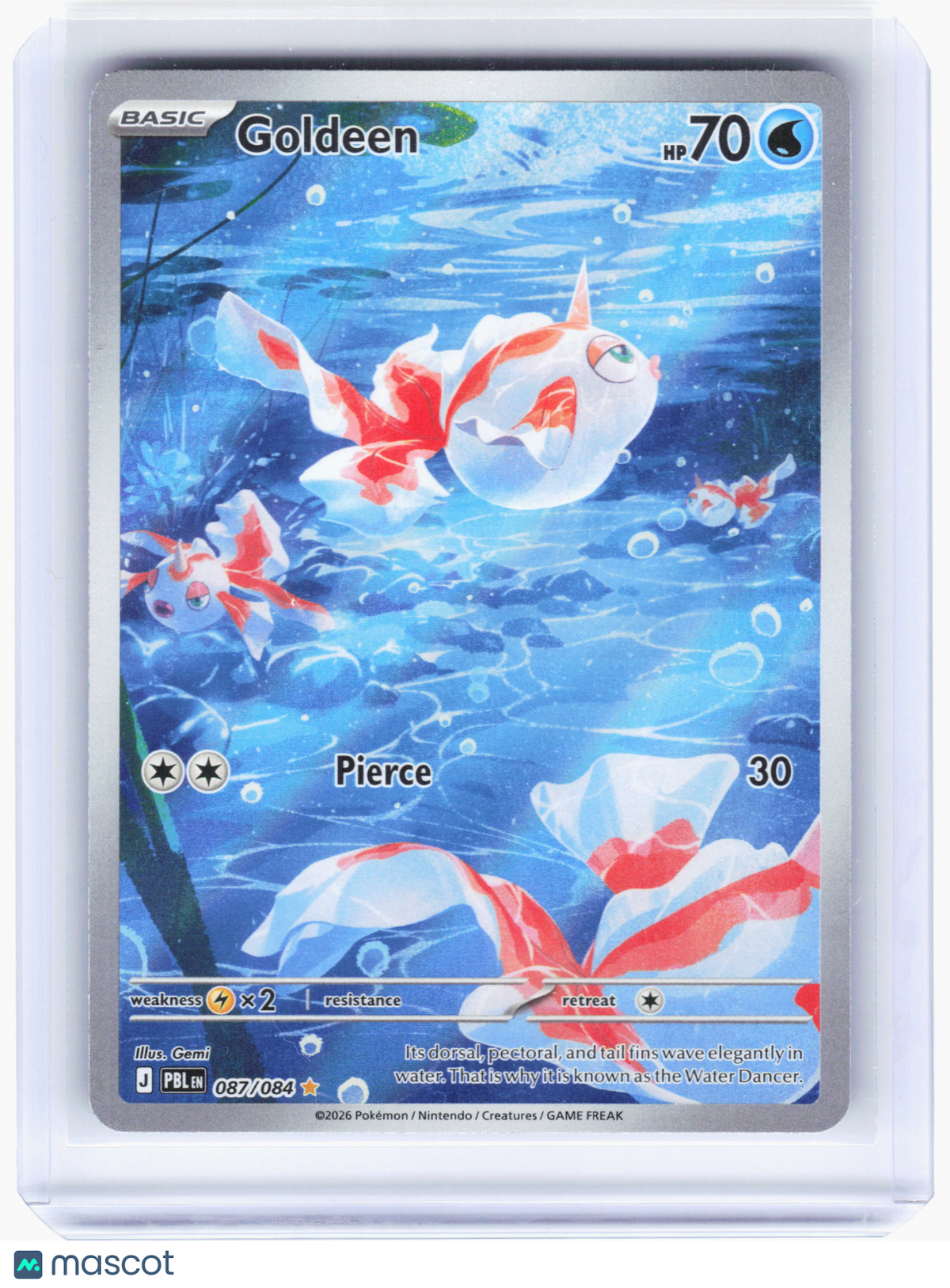 2026 Pokemon—Goldeen #87/84 Pitch Black—Illustration Rare Holo