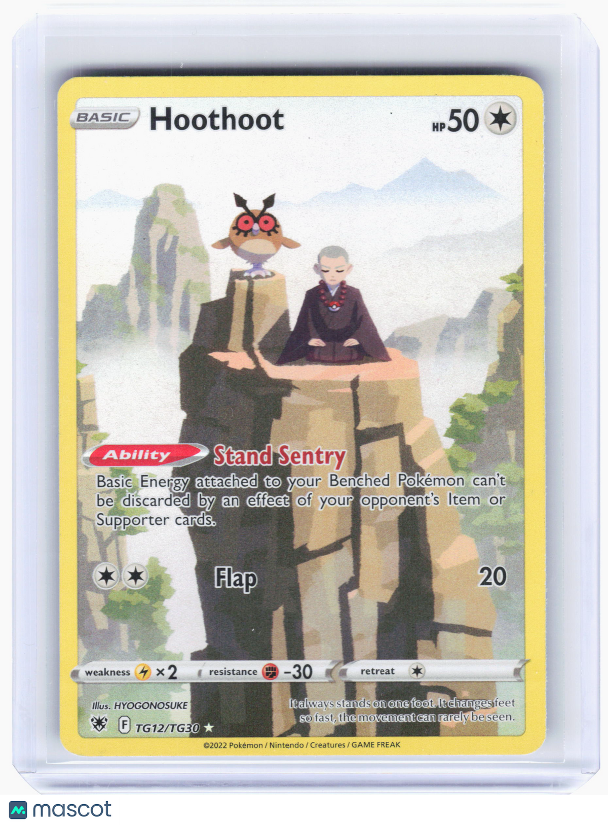 2022 Pokemon—Hoothoot #TG12/TG30 Astral Radiance—Trainer Gallery Holo [LP]