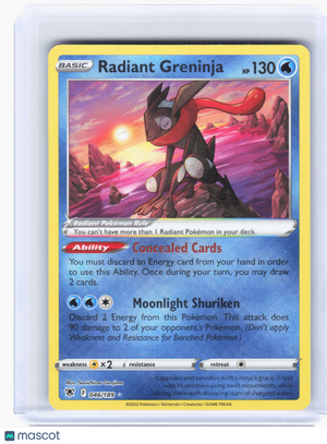 2022 Pokemon—Radiant Greninja #46/189 Astral Radiance—Radiant Rare Holo [LP]