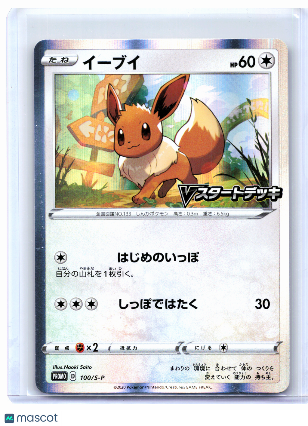 2020 Pokemon—Eevee #100/S-P Sword & Shield Promos—Common Holo Japanese