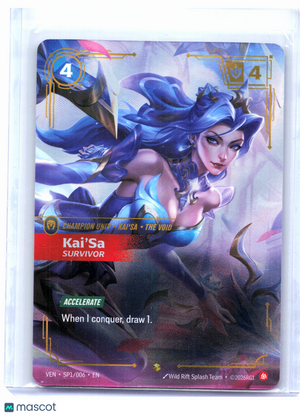 2026 Riftbound—Kai'Sa, Survivor #SP1/006 Vendetta—Showcase Foil