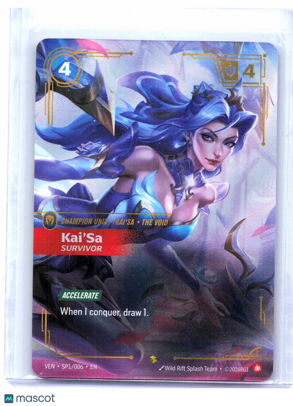 2026 Riftbound—Kai'Sa, Survivor #SP1/006 Vendetta—Showcase Foil