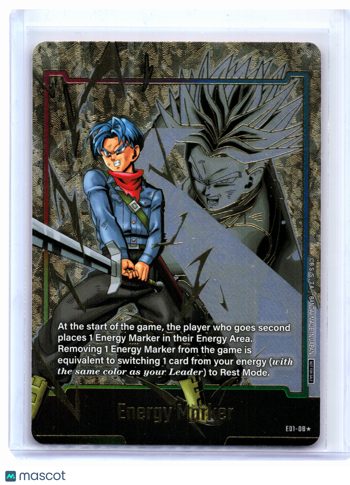 2024 Dragon Ball—Energy Marker (Trunks) (Gold) #E01-08 DBSFW_EM—Foil