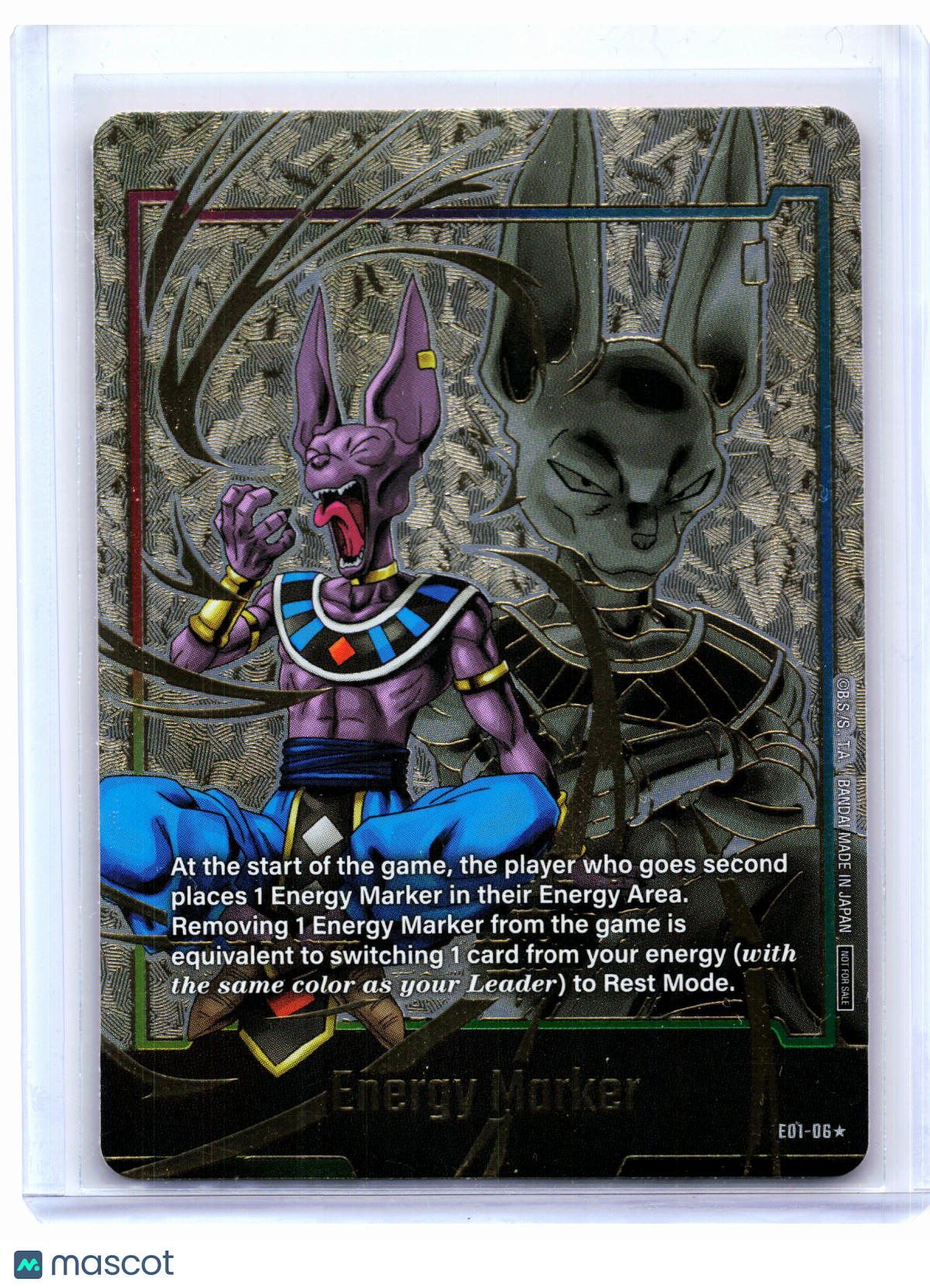2024 Dragon Ball—Energy Marker (Beerus) (Gold) #E01-06 DBSFW_EM—Foil