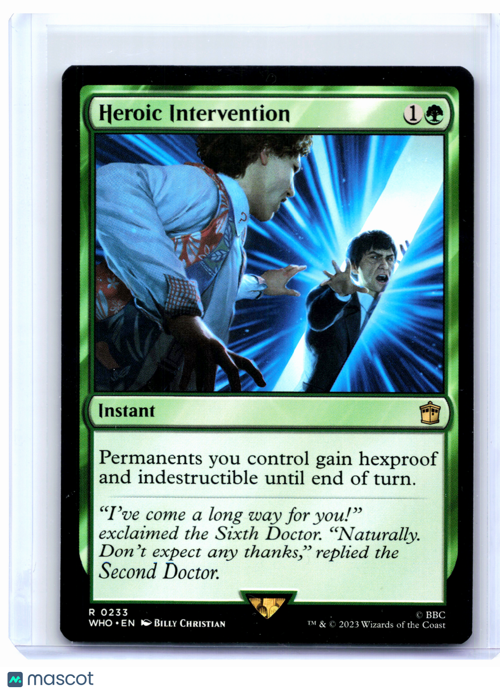 2023 Magic: TG—Heroic Intervention #0233 Doctor Who—Rare Nonfoil [Damaged]