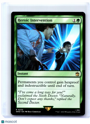 2023 Magic: TG—Heroic Intervention #0233 Doctor Who—Rare Nonfoil [Damaged]