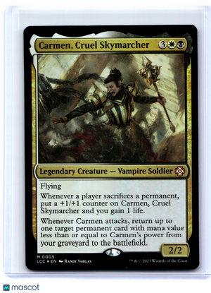 2023 Magic: The Gathering—Carmen, Cruel Skymarcher #0005 LCC—Mythic Foil
