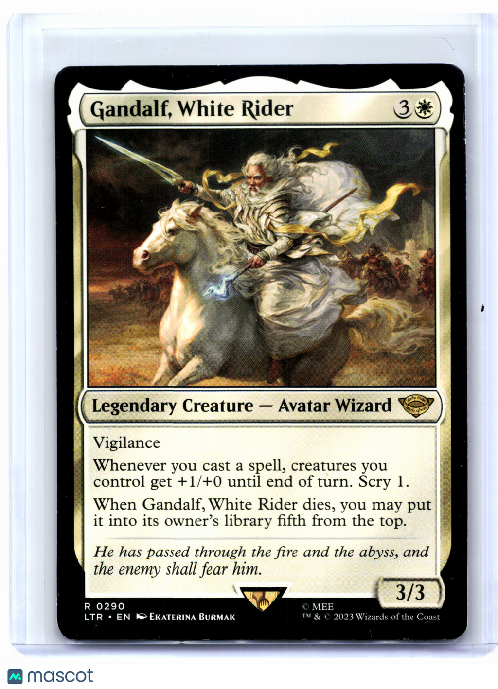 2023 Magic: The Gathering—Gandalf, White Rider #0290 LTR—Rare Nonfoil [LP]