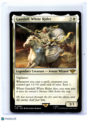 2023 Magic: The Gathering—Gandalf, White Rider #0290 LTR—Rare Nonfoil [LP]