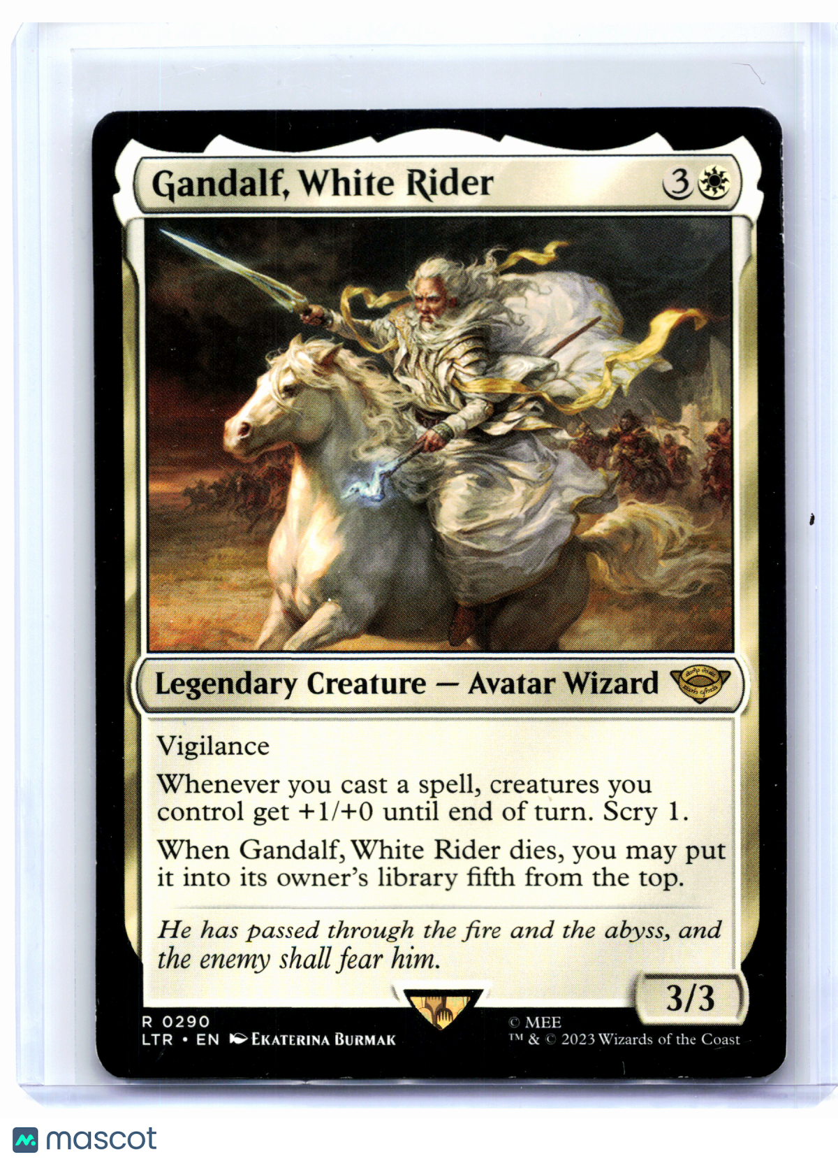 2023 Magic: The Gathering—Gandalf, White Rider #0290 LTR—Rare Nonfoil [LP]