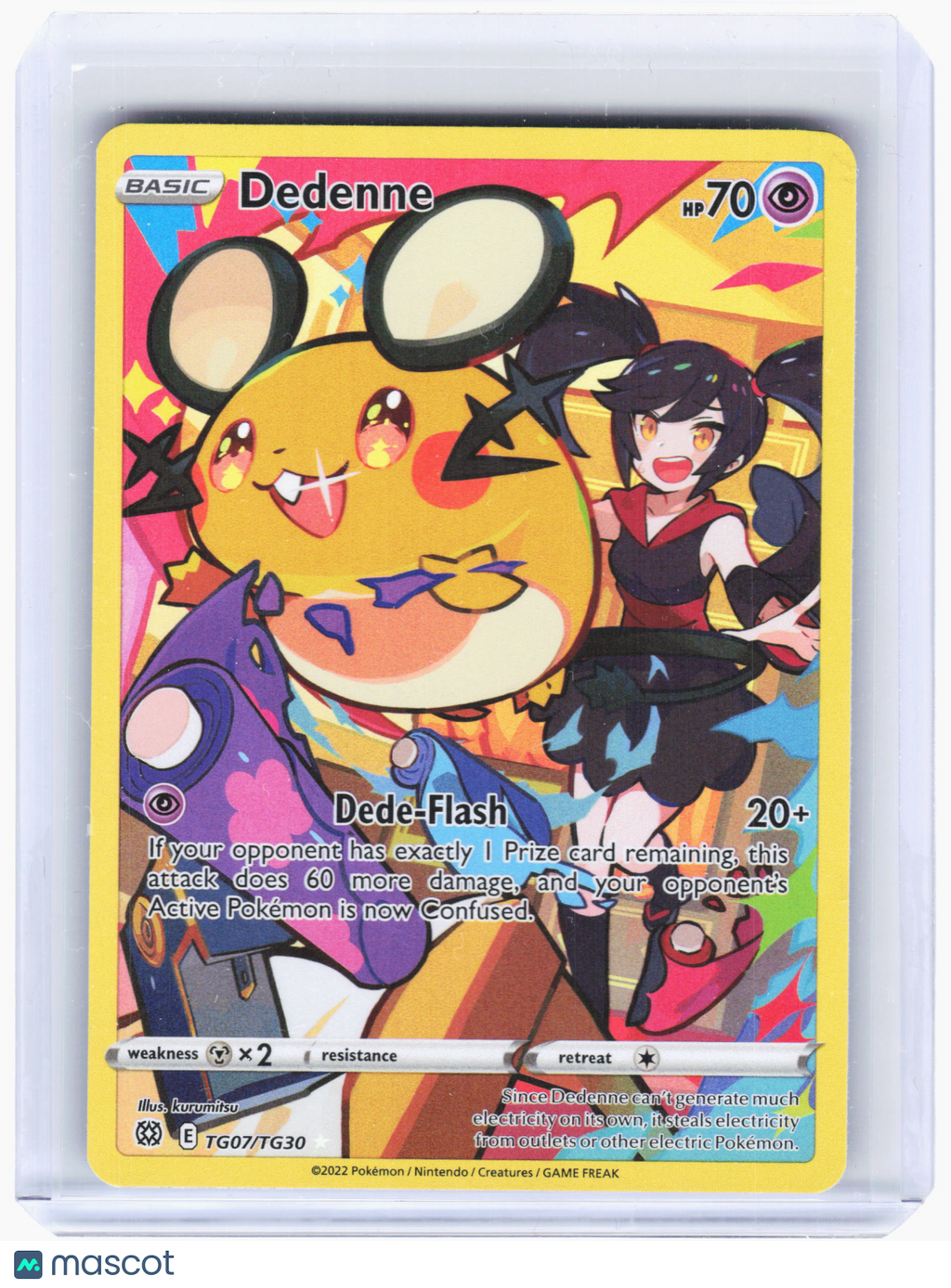 2022 Pokemon—Dedenne #TG07 Brilliant Stars Trainer Gallery—Ultra Rare Holo