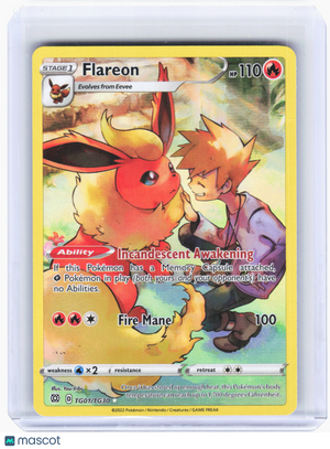 2022 Pokemon—Flareon #TG01 Brilliant Stars Trainer Gallery—Ultra Rare Holo [LP]