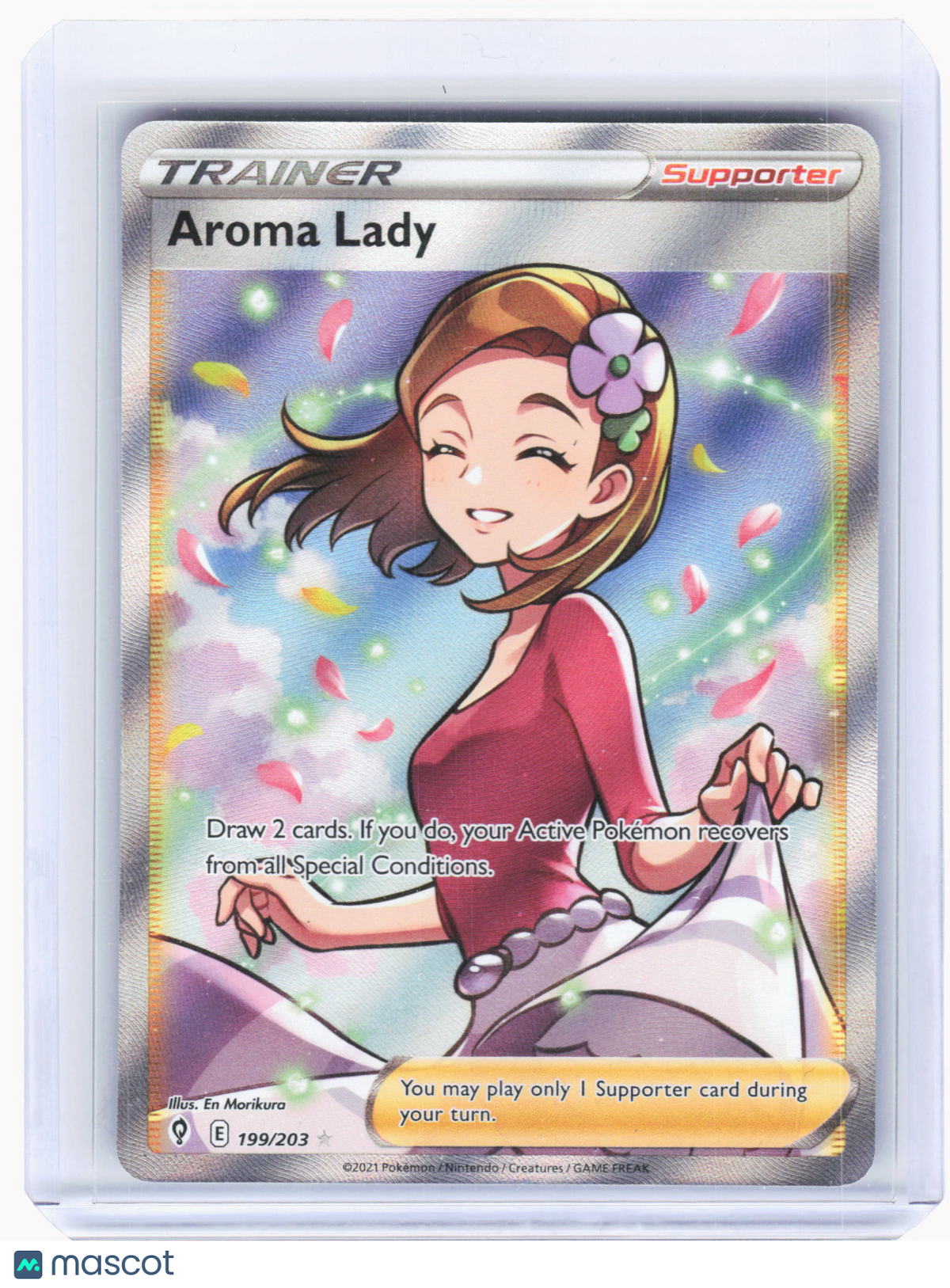 2021 Pokemon—Aroma Lady #199 Evolving Skies—Ultra Rare Holo