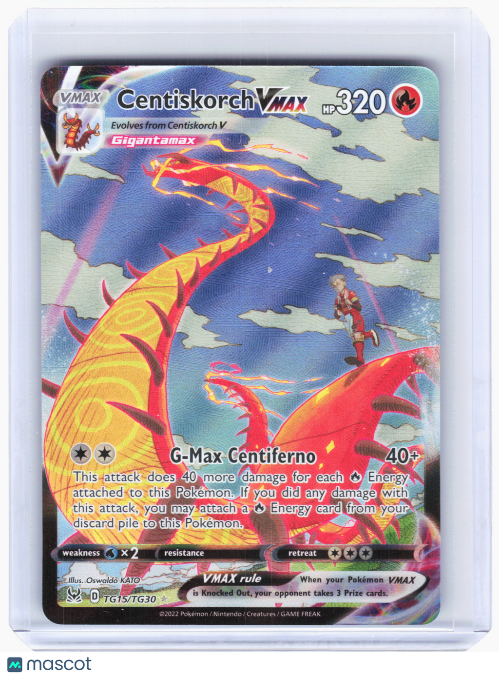 2022 Pokemon—Centiskorch VMAX #TG15 Lost Origin Trainer Gallery—Ultra Rare Holo