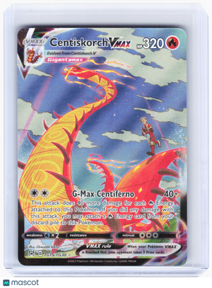 2022 Pokemon—Centiskorch VMAX #TG15 Lost Origin Trainer Gallery—Ultra Rare Holo
