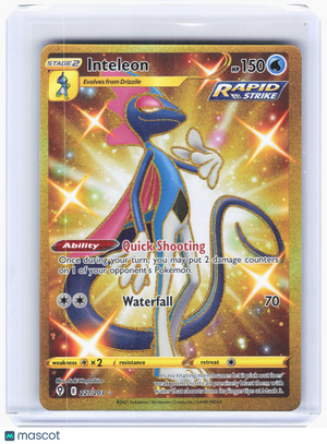 2021 Pokemon—Inteleon #227 Evolving Skies—Secret Rare Gold