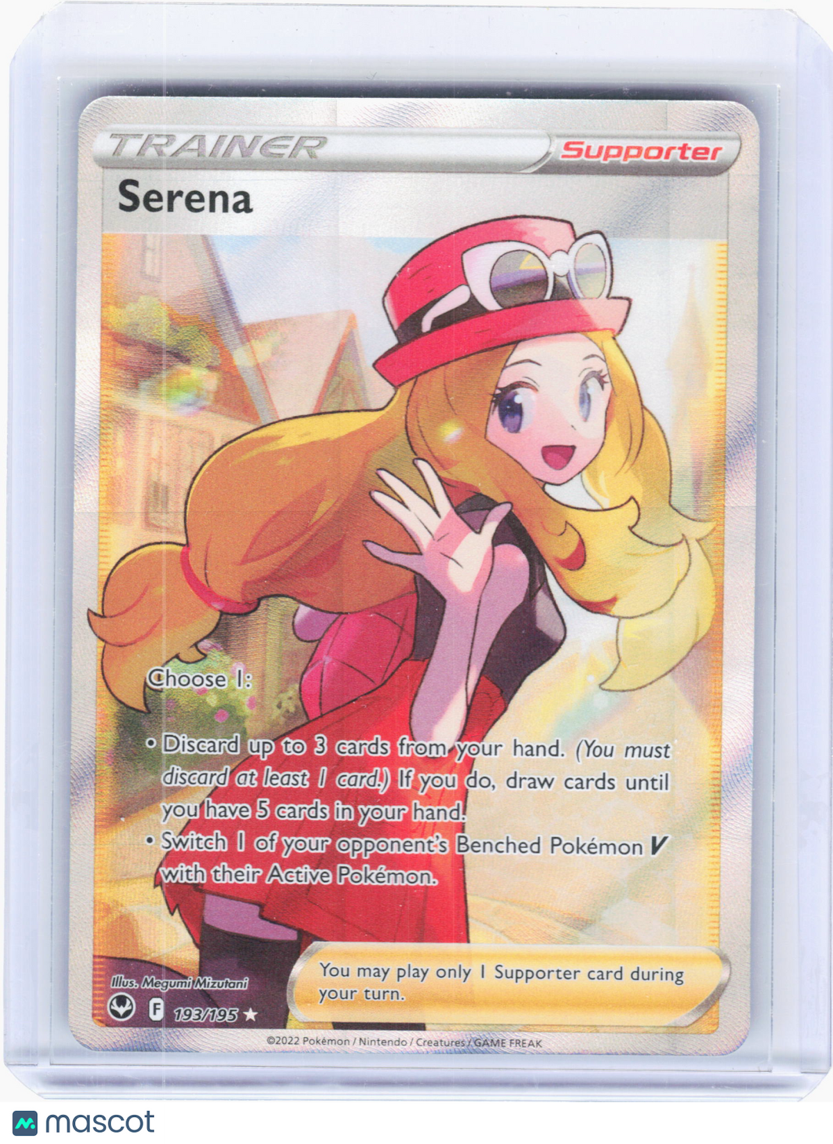 2022 Pokemon—Serena #193 Silver Tempest—Ultra Rare Holo
