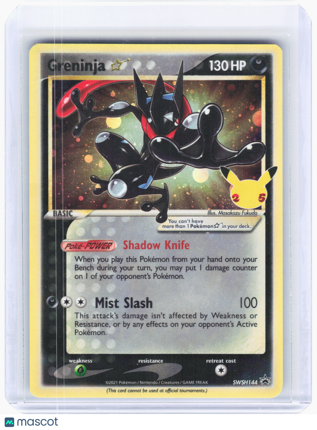 2021 Pokemon—Greninja ☆ #SWSH144 CCL—Black Star Promo Holo [Moderately Played]