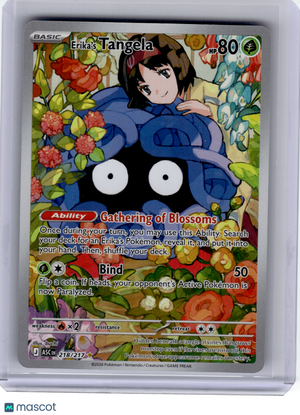 2026 Pokemon—Erika's Tangela #218 Ascended Heroes—Illustration Rare Holo