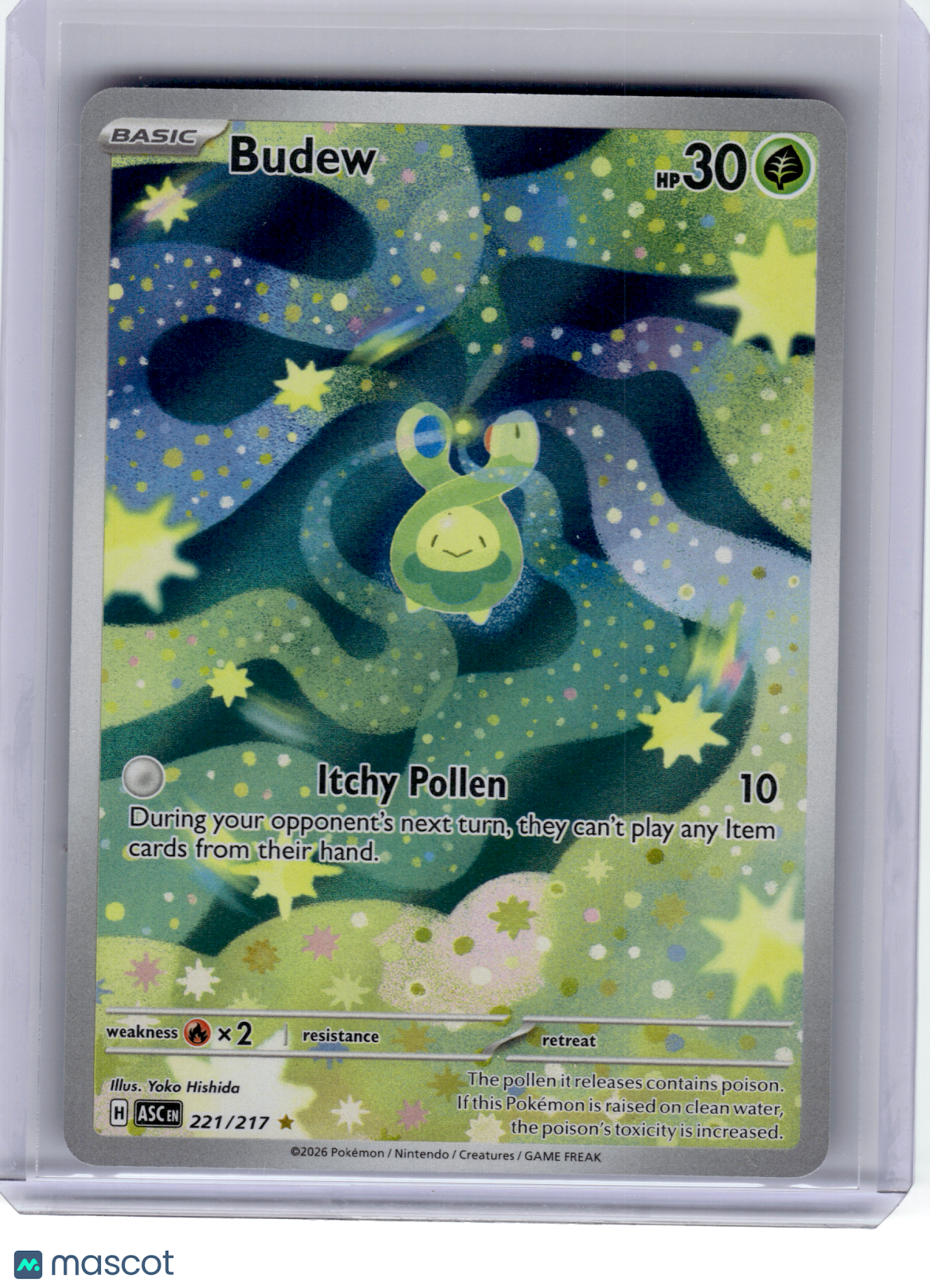 2026 Pokemon—Budew #221 Ascended Heroes—Illustration Rare Holo