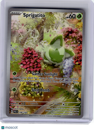 2023 Pokemon—Sprigatito #196 Paldea Evolved—Illustration Rare Holo
