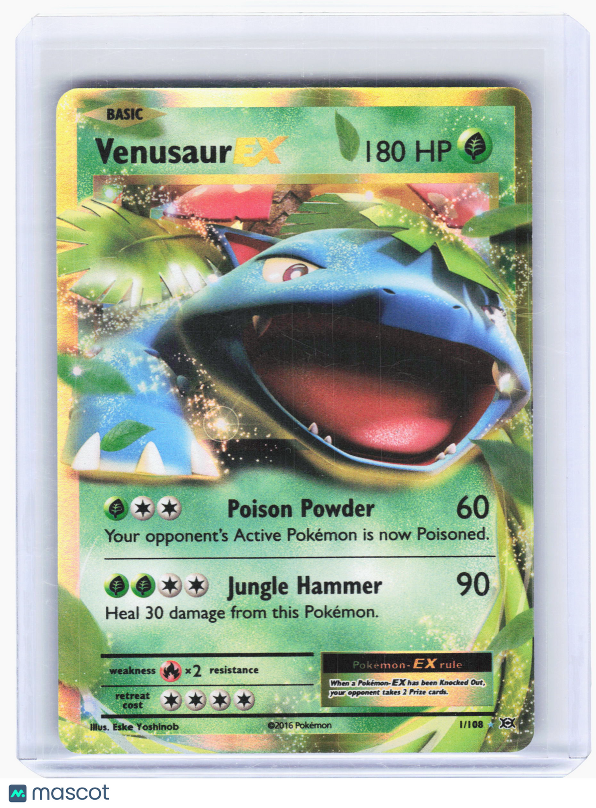 2016 Pokemon—Venusaur EX #1 Evolutions—Ultra Rare Holo [Lightly Played]