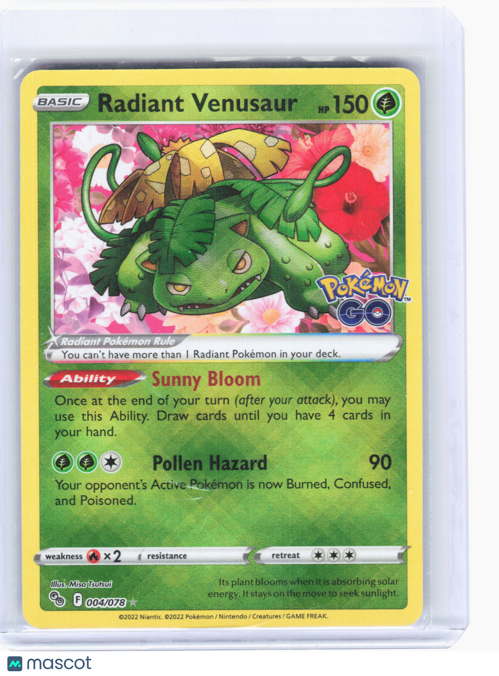 2022 —Radiant Venusaur #4 Pokemon GO—Radiant Rare Holo [Lightly Played]