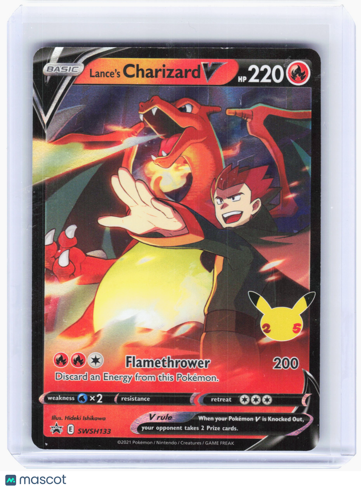 2021 Pokemon—Lance's Charizard V #SWSH133 Celebrations—Black Star Promo [MP]