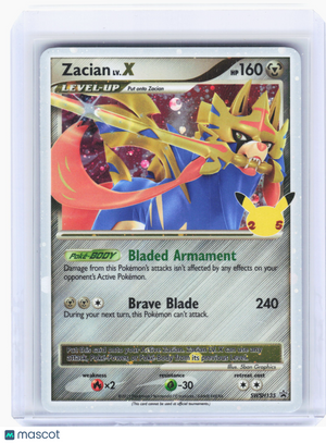 2021 Pokemon—Zacian LV.X #SWSH135 Sword & Shield—Black Star Promo (25th Anni)