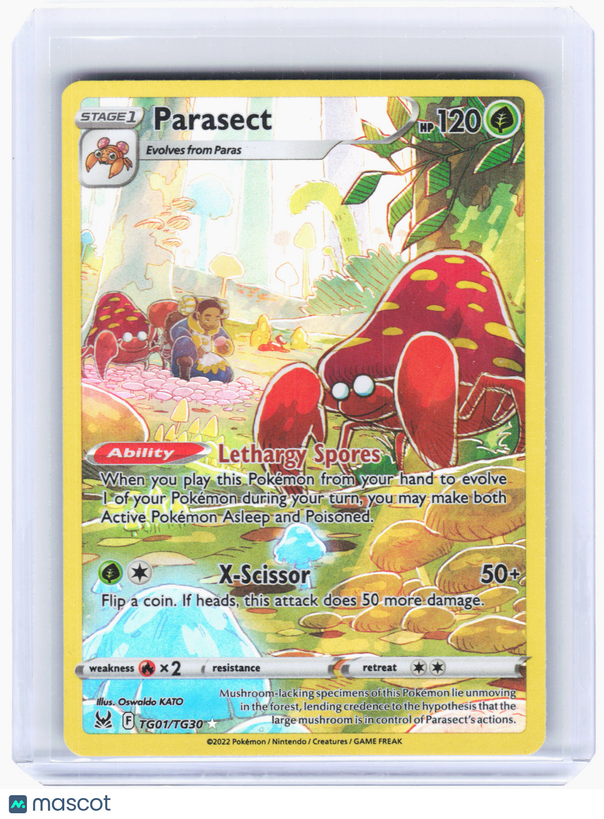 2022 Pokemon—Parasect #TG01 Lost Origin Trainer Gallery—Ultra Rare Holo
